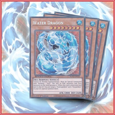YuGiOh Water Dragon SGX2-ENC01 x3 | Secret Rare Speed Duel GX 1st Edition-image