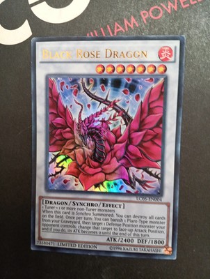 YUGIOH Card TCG BLACK ROSE DRAGON Limited Edition LC05-EN004 ULTRA Rare Holo VLP-image