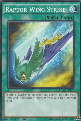 YUGIOH CARD RAPTOR WING STRIKE LC5D-EN137 1ST EDITION-image