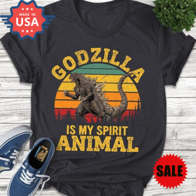 Godzilla Is My Spirit Animal T-shirt, Retro Movie Godzilla T-Shirt All Size J076-image
