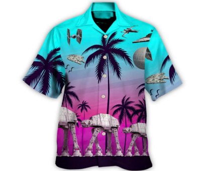 Star Wars At - At Walkers Palm Tree Summer Beach Hawaiian Shirt S-5XL-image