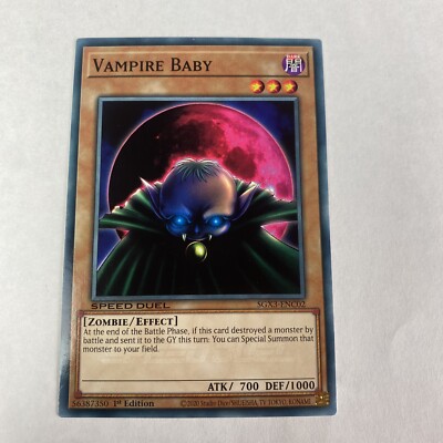 Yugioh Vampire Baby sgx3-enc02 Speed Duel GX Duelists of Shadows 1st Edition-image