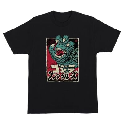 SANTA CRUZ X Godzilla Men's Short Sleeve T-Shirt Godzilla Hand Front Skate Shirt-image