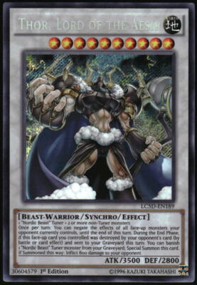 Yu-Gi-Oh! - Thor, Lord of The Aesir 2014 LC5D-EN189 Secret Rare 1st Edition-image