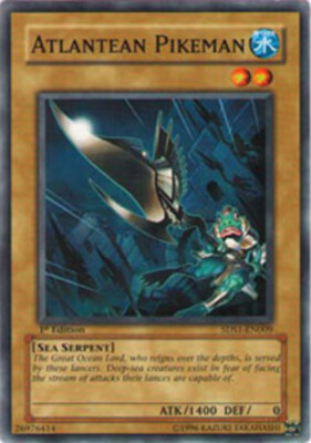 Atlantean Pikeman - 5DS1-EN009 - Common - 1st Edition x3 - Lightly Played-image