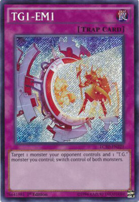 Yu-Gi-Oh Card - LC5D-EN221 - TG1-EM1 (secret rare holo) - NM/Mint-image