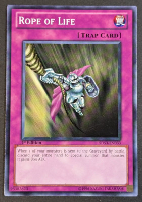 Yugioh TCG - 1x Rope of Life - 5DS3-EN033 - LP/NM - 1st Edition Common - 2010-image