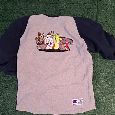 Godzilla Graffiti Graphic Raglan Tee XL-image