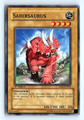 Yu-Gi-Uh Sabersaurus #5DS2-EN002 5D's Starter Deck 2009 tcg LP-image