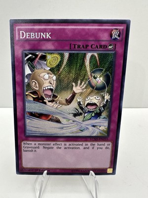Yu-Gi-Oh! Debunk LC5D-EN255 1st Edition Secret Rare TCG Trap Card-image
