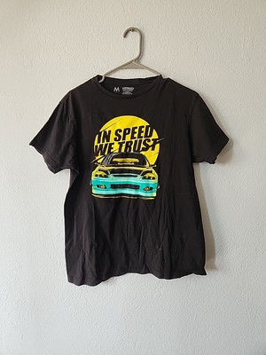 Tuner Cult  Graphic Print In Speed We Trust Black T-Shirt Men's Size M C 19