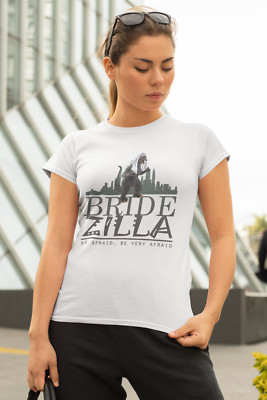 Dirty Fingers Women's T-shirt, Bridezilla Be Afraid, Ladies Wedding Hen Night-image
