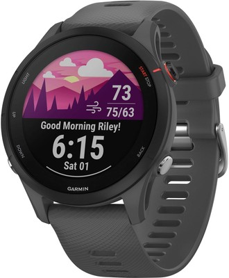 Garmin - Forerunner 255 GPS Smartwatch 46 mm Fiber-reinforced polymer - Slate...-image