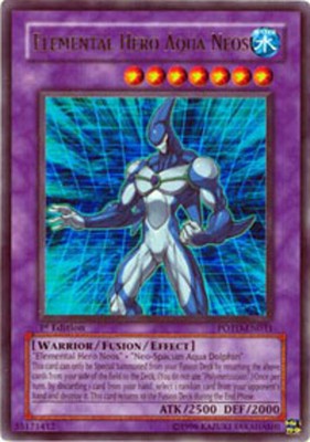 Elemental Hero Aqua Neos - POTD-EN031 - Ultra Rare - 1st Edition NM YuGiOh!  Boo-image