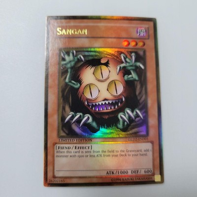Yu-Gi-Oh Critter Sangan Gold English Card GLD2 Used Condition-image