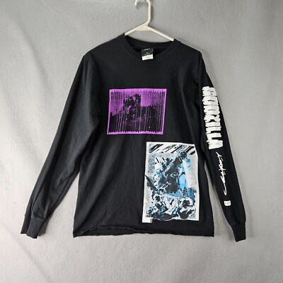 Huf Godzilla Shirt Medium Black Kosuke Kawamura Collaboration Long Sleeve-image