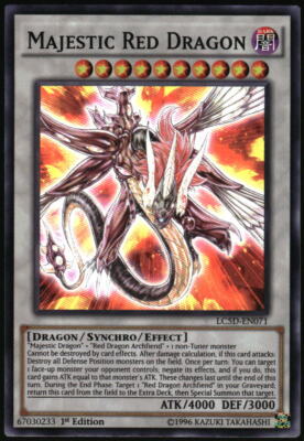 Yu-Gi-Oh! - Majestic Red Dragon 2014 LC5D-EN071 Super Rare 1st Edition-image