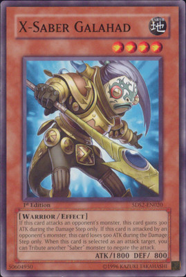 Yugioh X-Saber Galahad #5DS2-EN020 5D's Starter Deck 2009 1st Edition-image