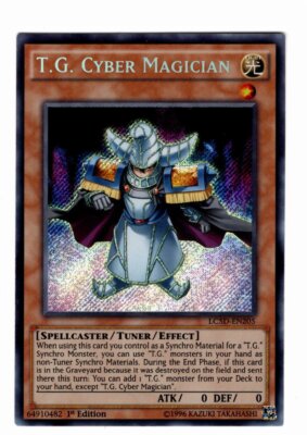 Yugioh- 1X T.G. Cyber Magician - Secret Rare - 1st Edition - LC5D-EN205 - NM-image