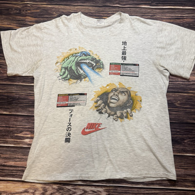 Vintage Nike TShirt 1992🔥Godzilla Vs Charles Barkley🔥TShirt Size Large🏀 RARE!-image