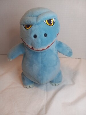 Godzilla Phunny Plush Toy - Used Good Condition Cute Aqua Blue/Green-image