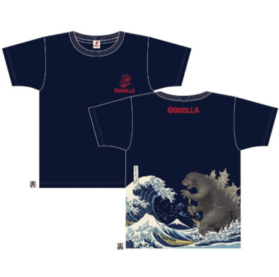 Discharge printing Kids T-shirt 36Views of Mount Fuji Giant Monsters TOHO JP LTD-image