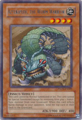 Aztekipede, The Worm Warrior - PTDN-EN089 - Rare - Unlimited Edition HP YuGiOh! -image