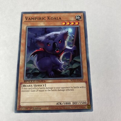 Yugioh Vampiric Koala sgx3-eni29  Speed Duel GX Duelists of Shadows 1st Edition-image