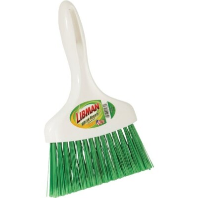 (6)-Libman 8 In. Poly Whisk Broom Polymer Fiber Green Bristles Model: 1030-image