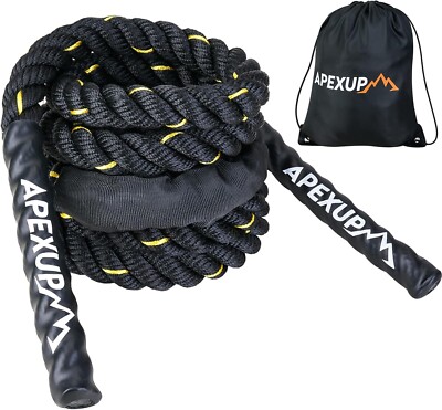 Heavy Jump Ropes for Fitness, Weighted Adult Skipping Rope Exercise Battle Ropes-image