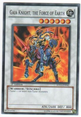 3 x Gaia Knight, the Force of the Earth - 5DS3-EN041 - Common - 1st Edition Near-image