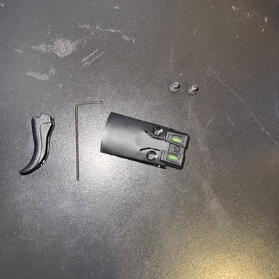 Used Sig Sauer P322 Fiber Optic Rear Sight Assembly Plate & Screws-image