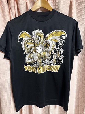 Toho Godzilla King Ghidorah T-Shirt S size plain graphic clean condition-image