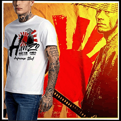 Samurai T-Shirt deadly warrior with sword Bushido Code Japanese steel war-image