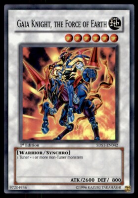 Yu-Gi-Oh! 1st Edition Gaia Knight, The Force Of Earth #5DS1-EN042 Near Mint-image