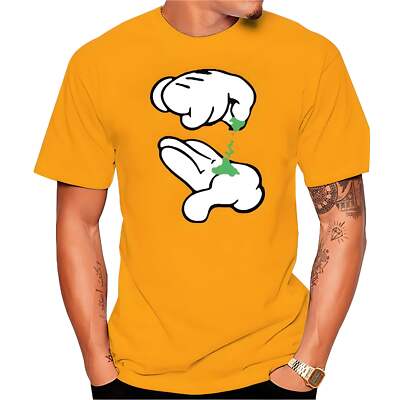 Men's Handcrafted Cotton T-Shirt with Unique Weed Print, Casual Fashion Design f-image