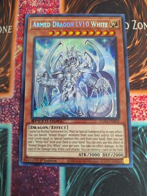 Yu-Gi-Oh! TCG Armed Dragon LV10 White SGX4-ENE01 Secret Rare 1st Edition NM-image