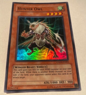 Yugioh GX03-EN002 Hunter Owl Unlimited Super Rare -image