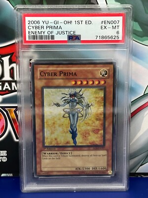 Yugioh! PSA 6 2006 Cyber Prima EOJ-EN007 1st Edition-image