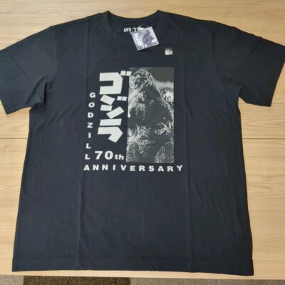 XL(JPN) size UNIQLO Godzilla UT 70th Anniversary T-shirt Black from Japan-image