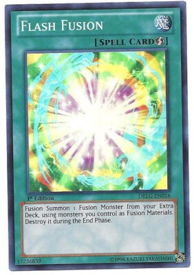 3 x Flash Fusion (GX) - DRLG-EN016 - Super Rare - 1st Edition Near Mint, English-image