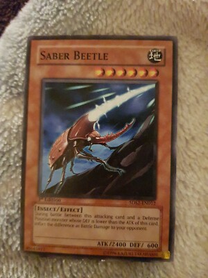 1x YuGiOh TCG Saber Beetle 5DS2 EN012 Trading Card Game-image