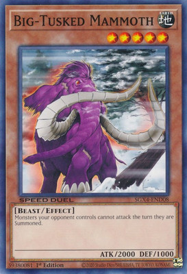 Speed Duel GX: Midterm Destruction #SGX4-END08 Big-Tusked Mammoth-image