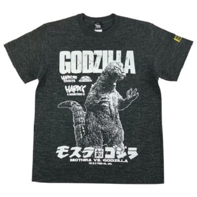 Mothra vs Godzilla Godzilla T-shirt Black HARDCC Japan limited New-image