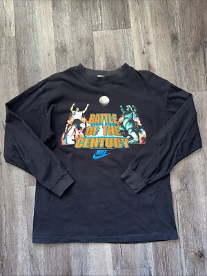 Vintage 90s Nike Godzilla Barkley Basketball Double Sided Black Shirt Men’s M-image