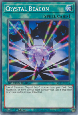 Crystal Beacon - SGX1-ENI18 - Common - 1st Edition NM YuGiOh!  Speed Duel GX: Du-image