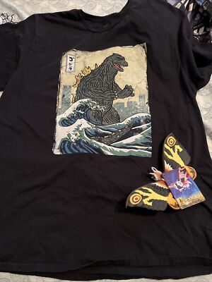Bandai Movie Monsters Mothra + Godzilla XL Shirt LOT-image
