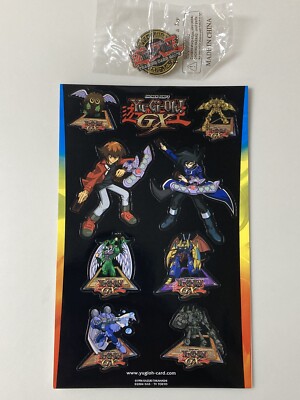 Yu-Gi-Oh! GX Sticker Sheet 2004 Shonen Jump's Yugioh GX Stickers & TCG Pin -image