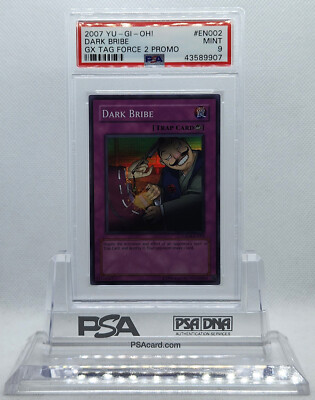 YUGIOH GX04-EN002 DARK BRIBE SUPER RARE PROMO CARD PSA 9 MINT #43589907-image