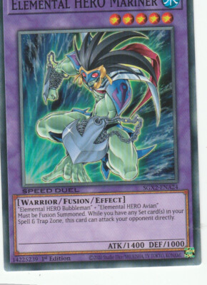 YUGIOH CARD ELEMENTAL HERO MARINER SGX2-ENA24 1ST EDITION COMMUN-image